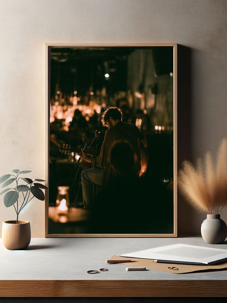 Intimate Jazz Performance Photography Poster. — room view 2