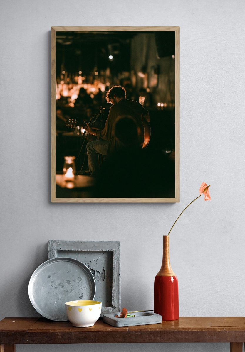 Intimate Jazz Performance Photography Poster. — room view 3