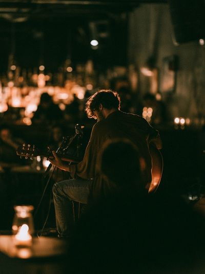 Intimate Jazz Performance Photography Poster. poster