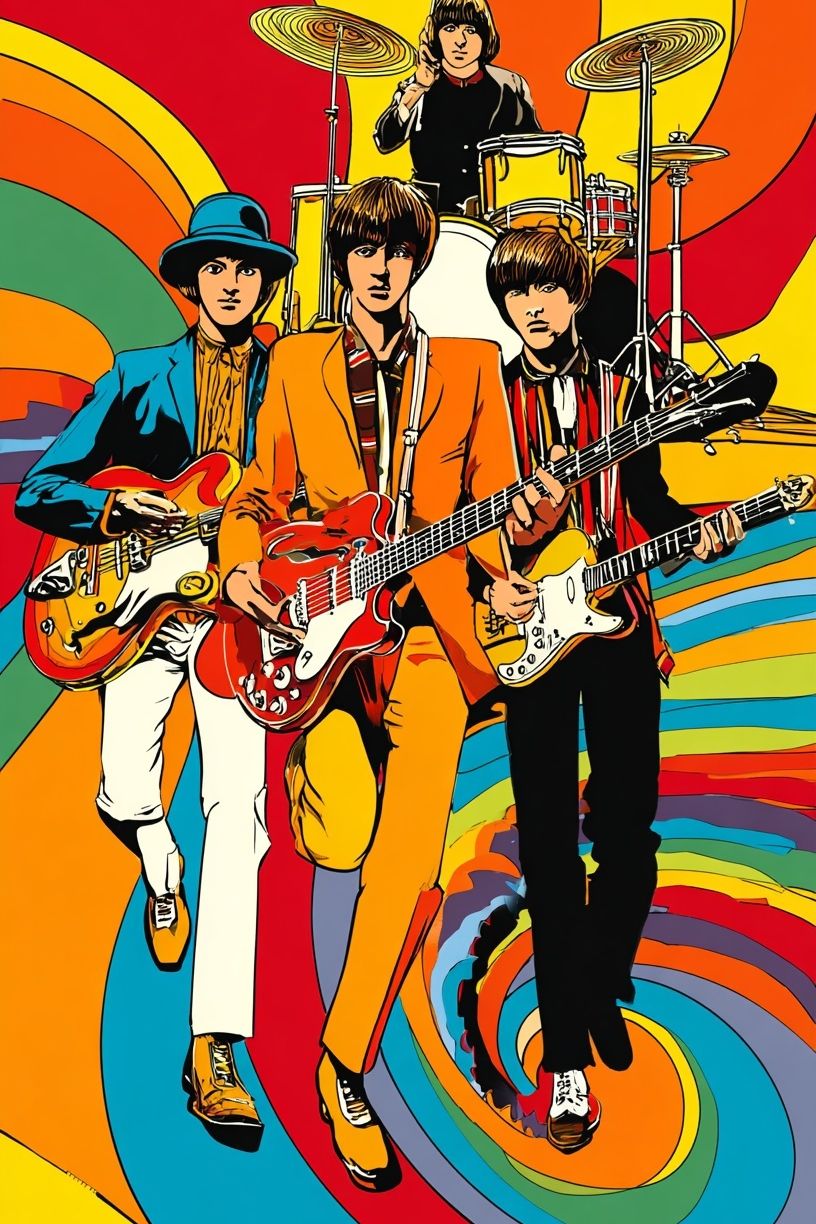 Psychedelic Rock Band Poster. poster detail