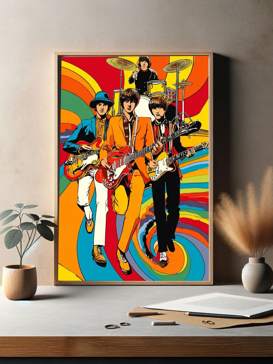 Psychedelic Rock Band Poster. — room view 2
