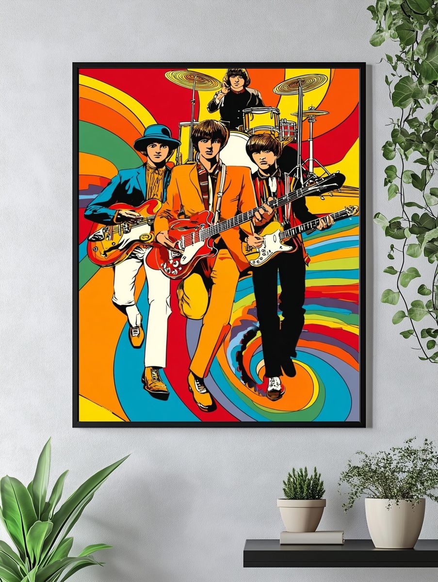 Psychedelic Rock Band Poster. — room view 4