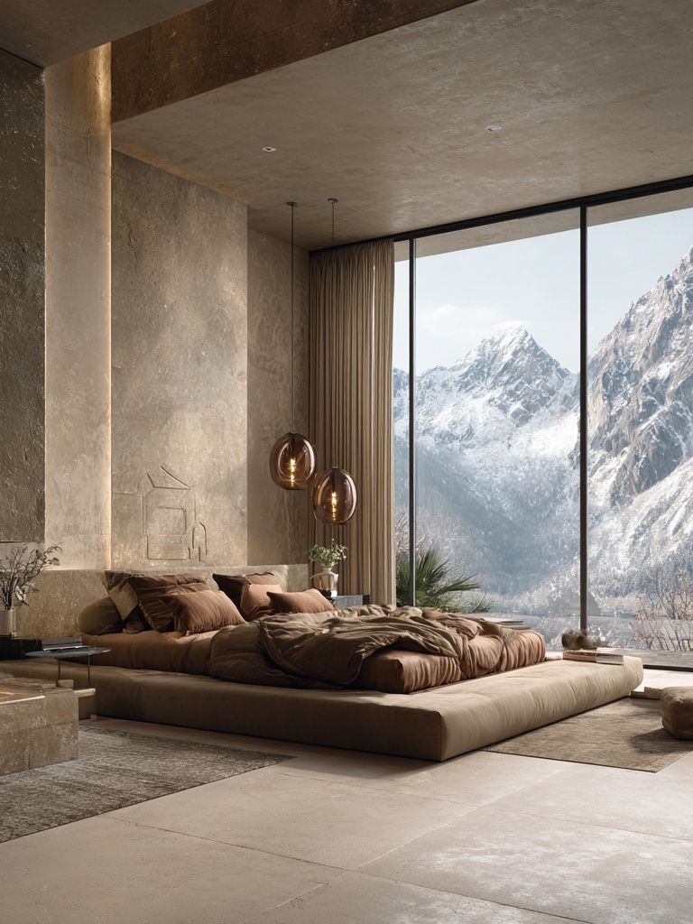 Mountain View Luxury Interior Print. poster detail