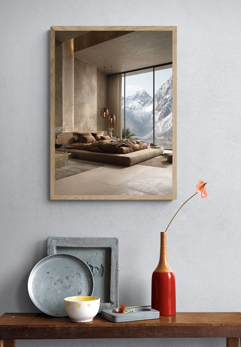 Mountain View Luxury Interior Print. — room view 3
