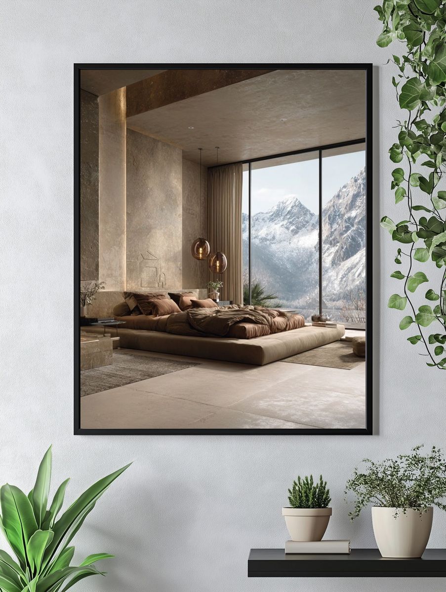 Mountain View Luxury Interior Print. — room view 4