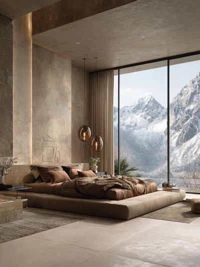 Mountain View Luxury Interior Print. poster print