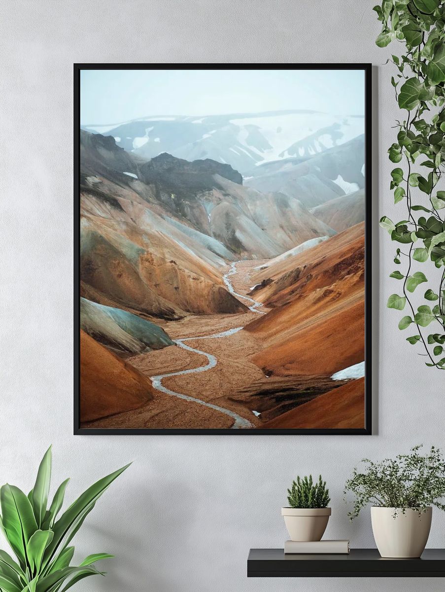 Majestic Mountain Valley — Nature Print. — room view 4