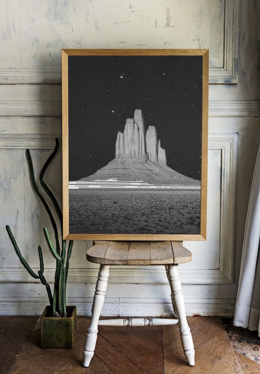 Monument Valley Night — Fine Art Print. — room view 1