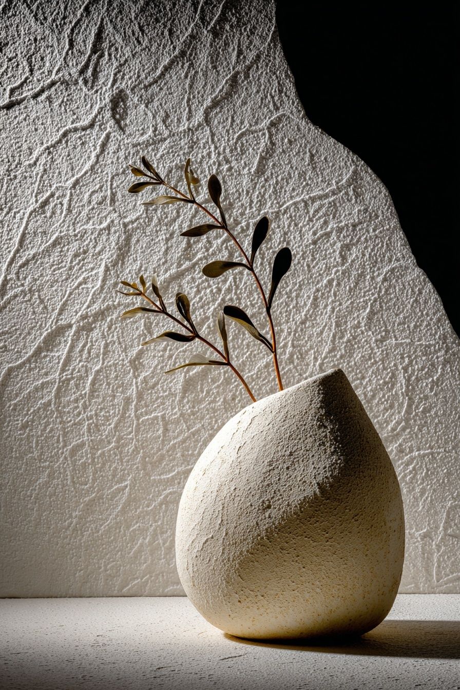 Minimalist Vase with Branches — Photography Print. poster detail