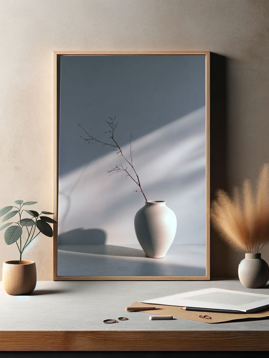 Minimal Vase Still Life Poster. — room view 2