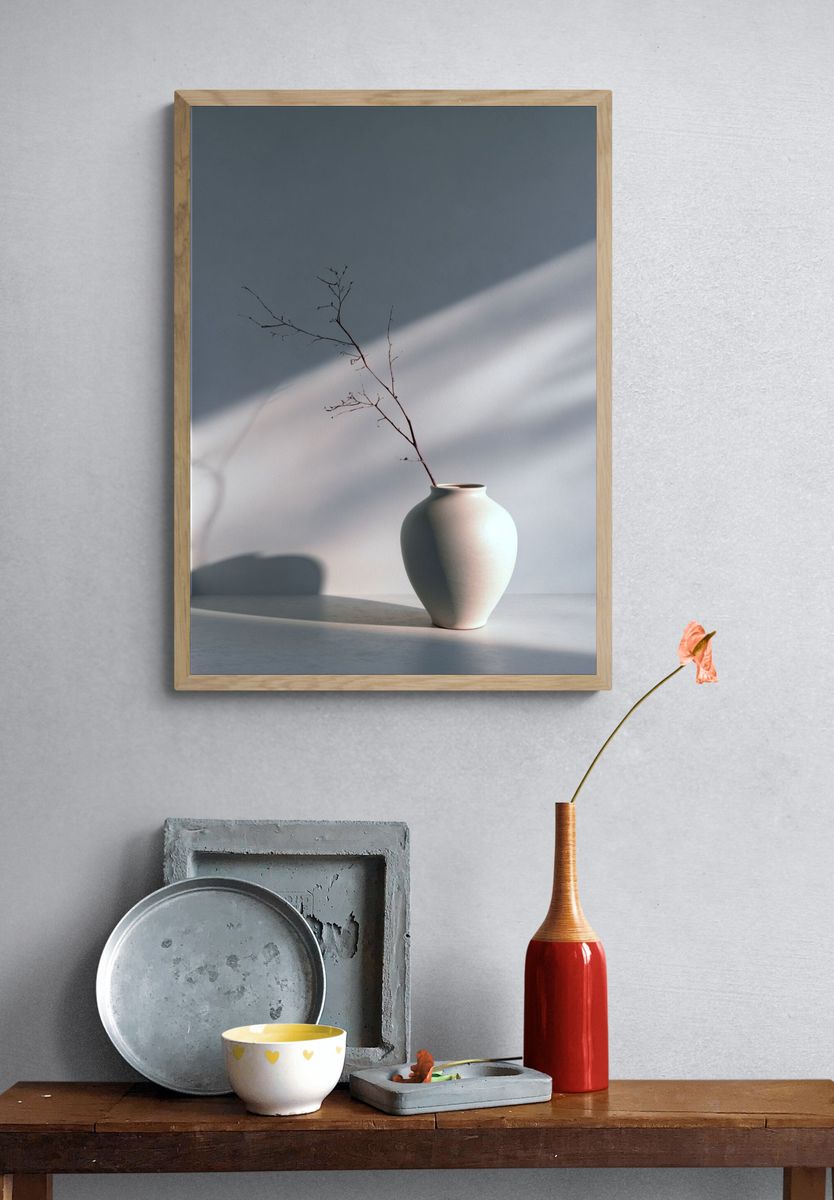 Minimal Vase Still Life Poster. — room view 3