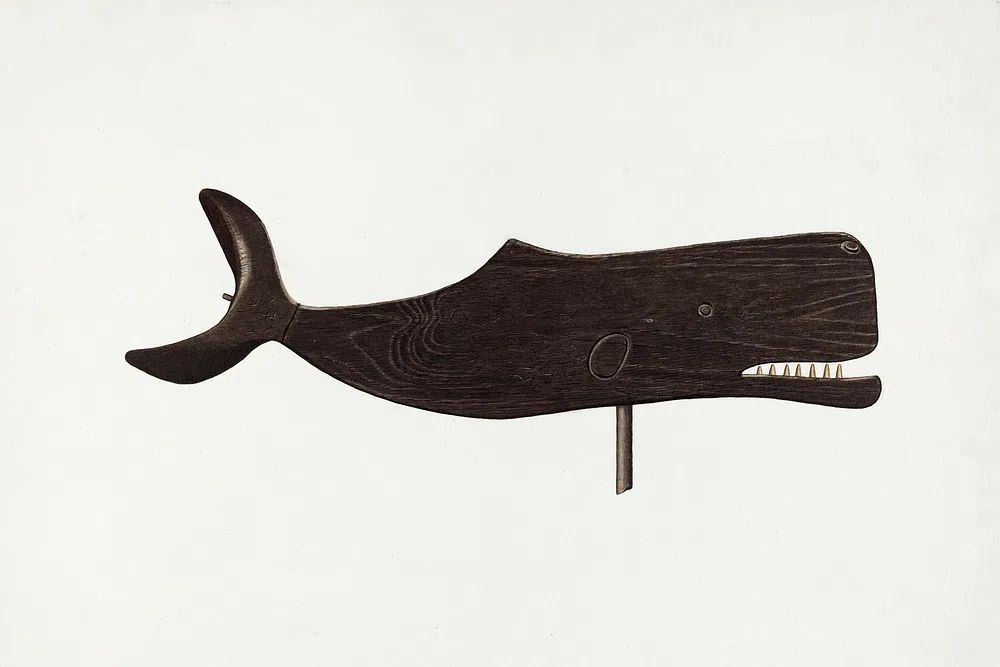 Whale Weather Vane (ca. 1939). poster — minimalist art