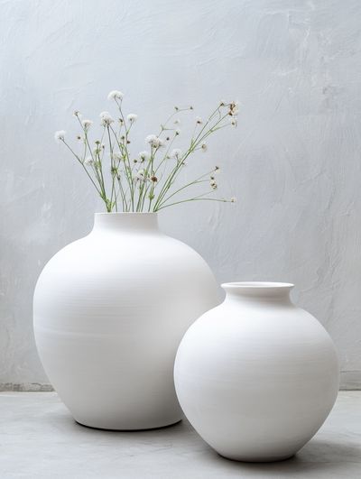 Minimalist White Vases Poster.