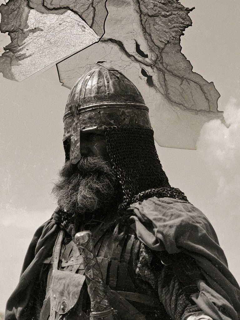 Medieval Warrior Portrait Print. poster — photography art