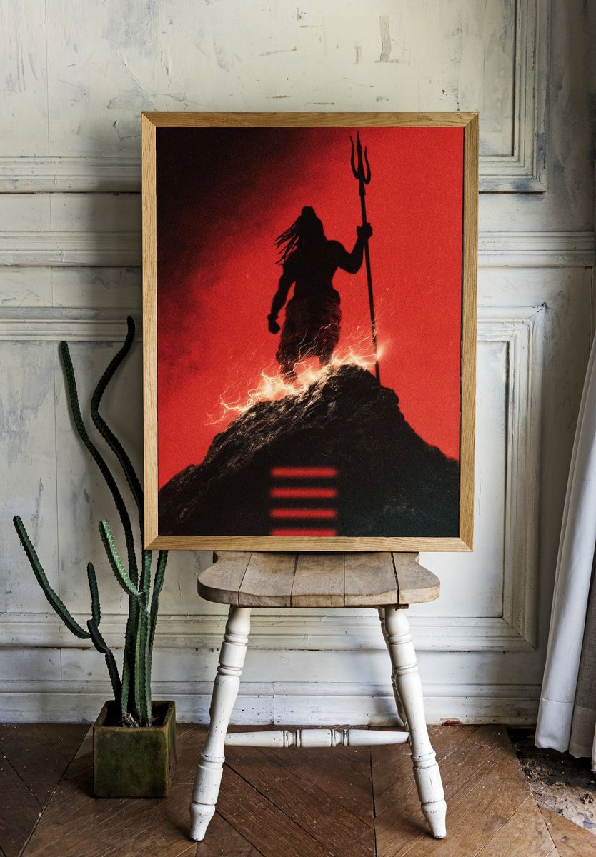 Mythical Warrior — Digital Art Print. — room view 1