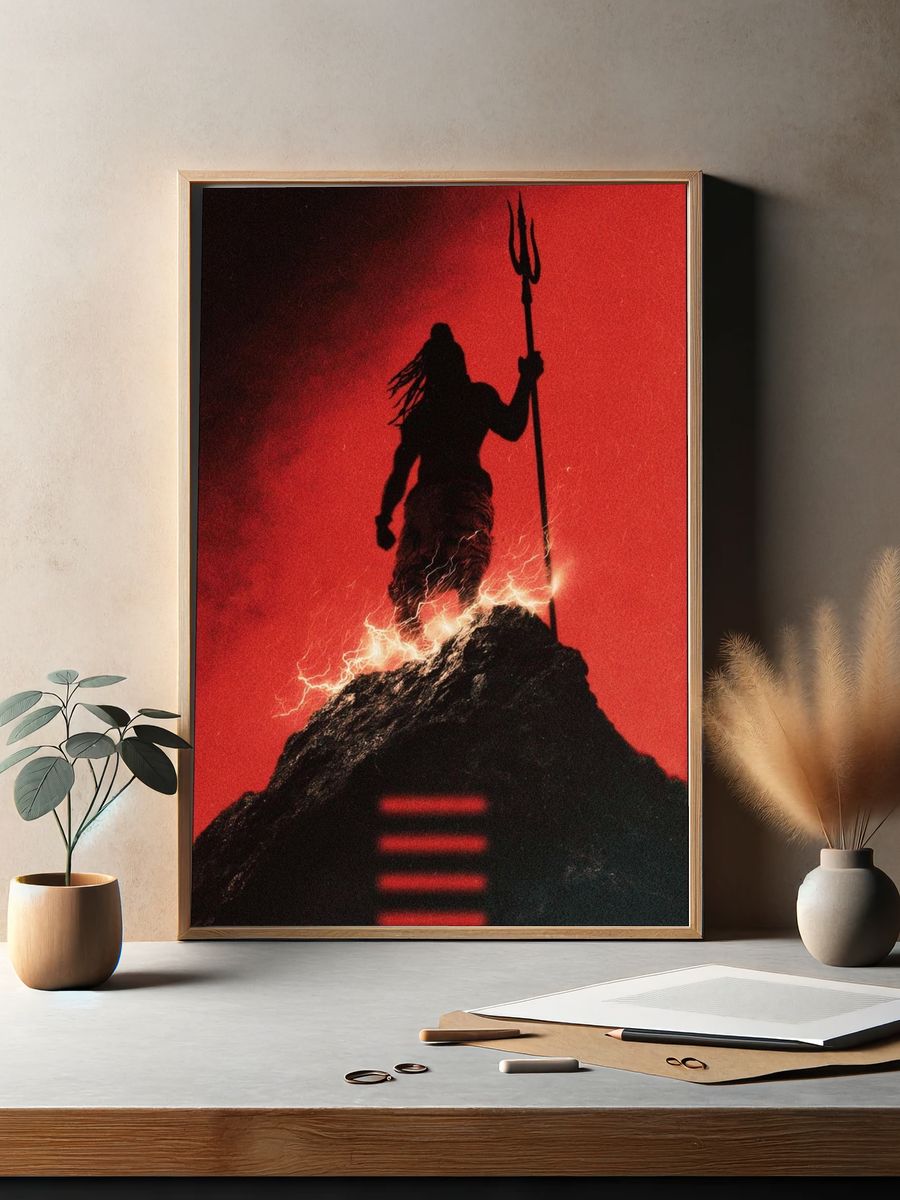 Mythical Warrior — Digital Art Print. — room view 2