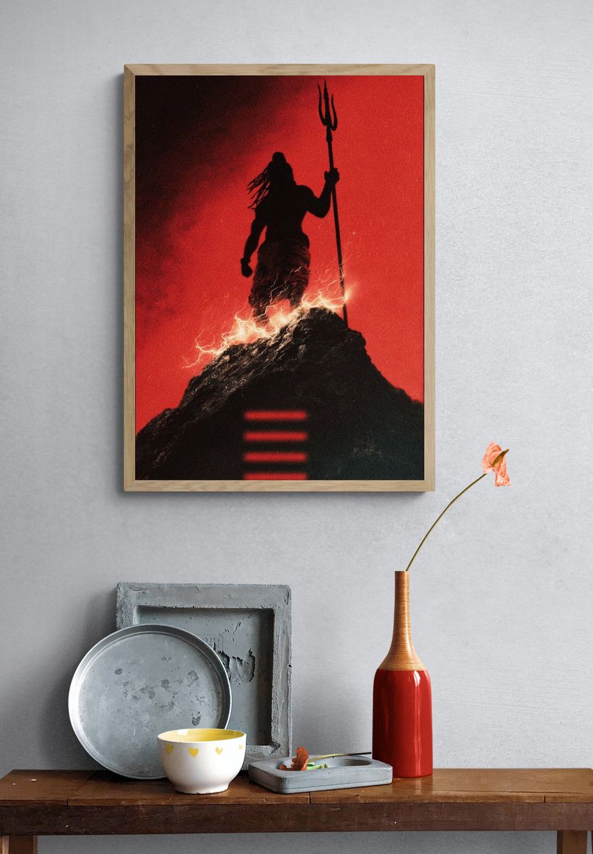 Mythical Warrior — Digital Art Print. — room view 3