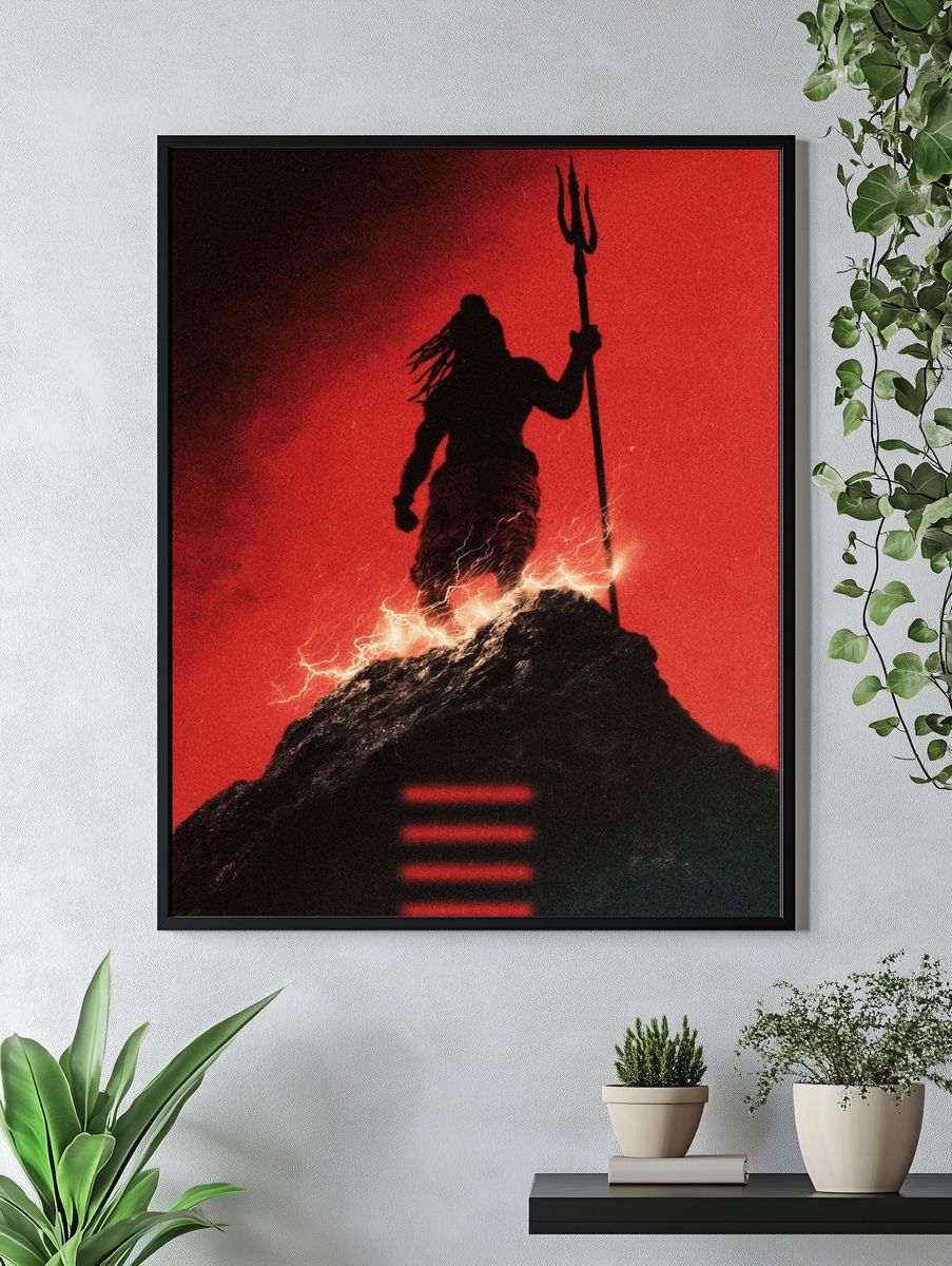 Mythical Warrior — Digital Art Print. — room view 4