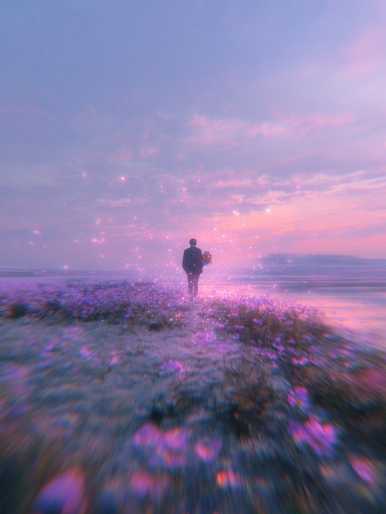 Mystical Beach Walk — Fine Art Print. poster — fine-art art