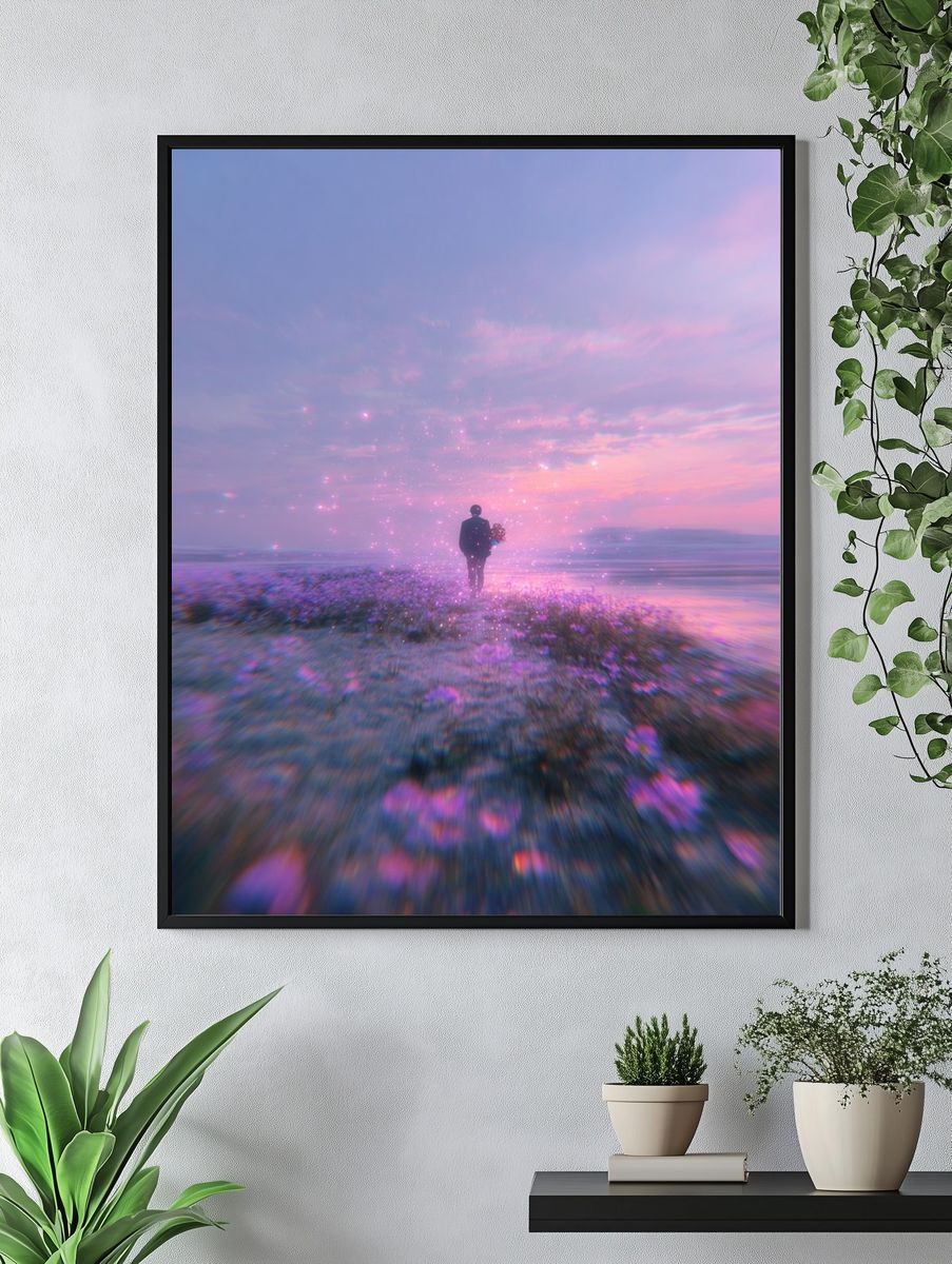 Mystical Beach Walk — Fine Art Print. — room view 4