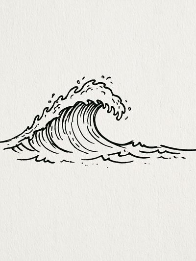 Minimal Wave Ink Poster. poster