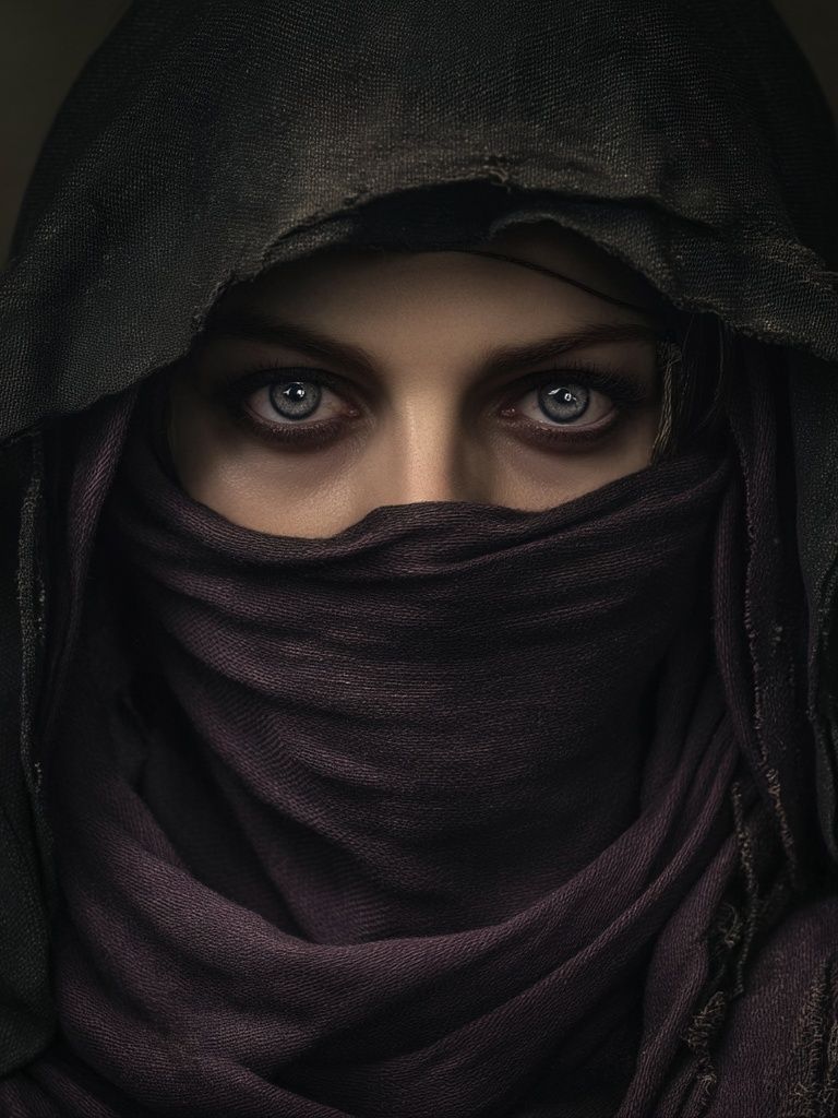 Mysterious Woman Portrait Poster. poster detail
