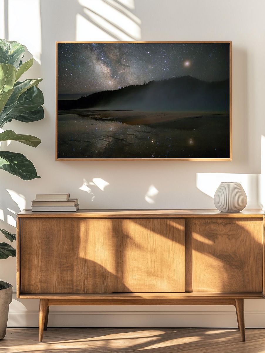 Milky Way Over Yellowstone — Nature Print. — room view 3