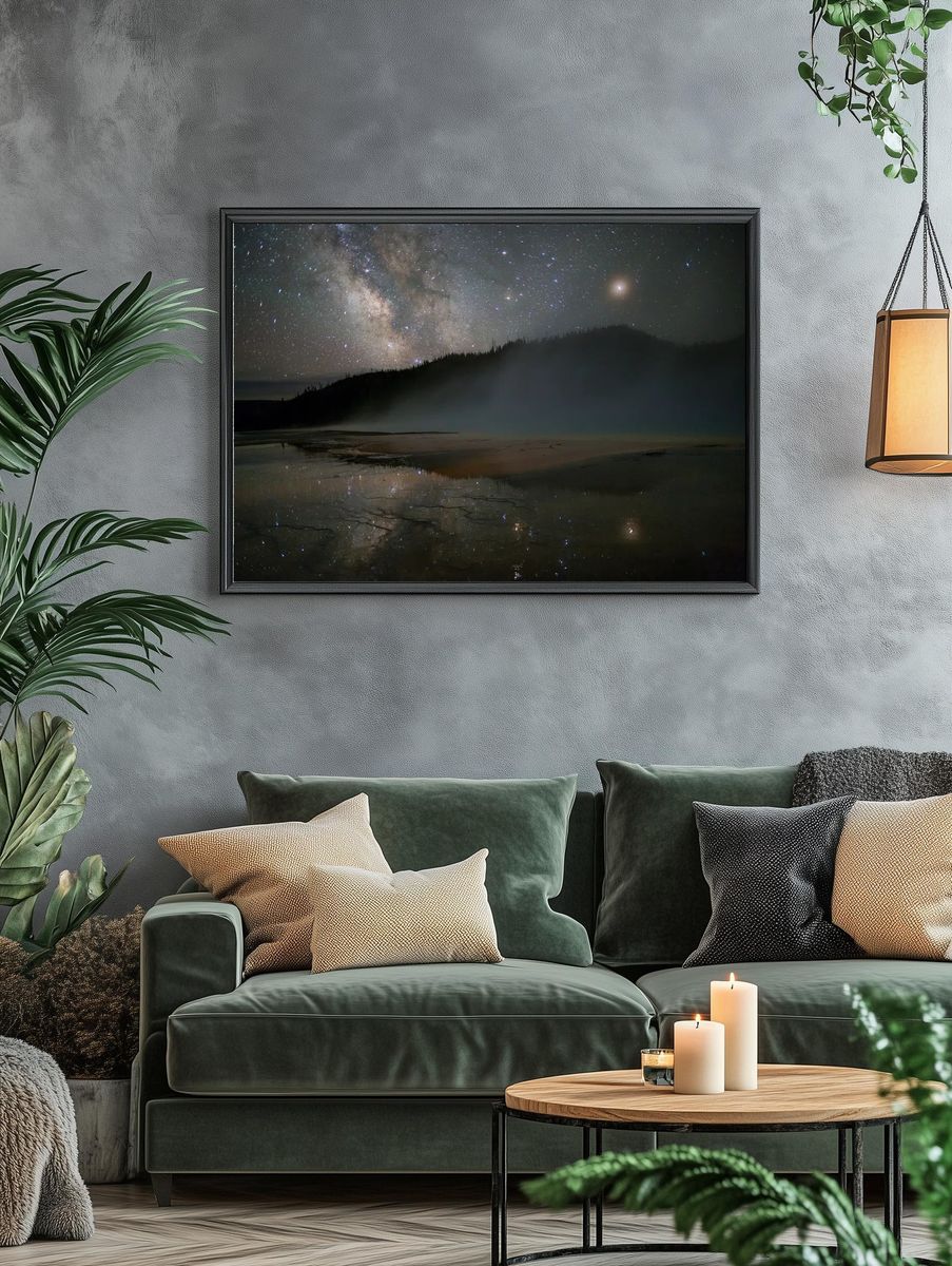 Milky Way Over Yellowstone — Nature Print. — room view 4