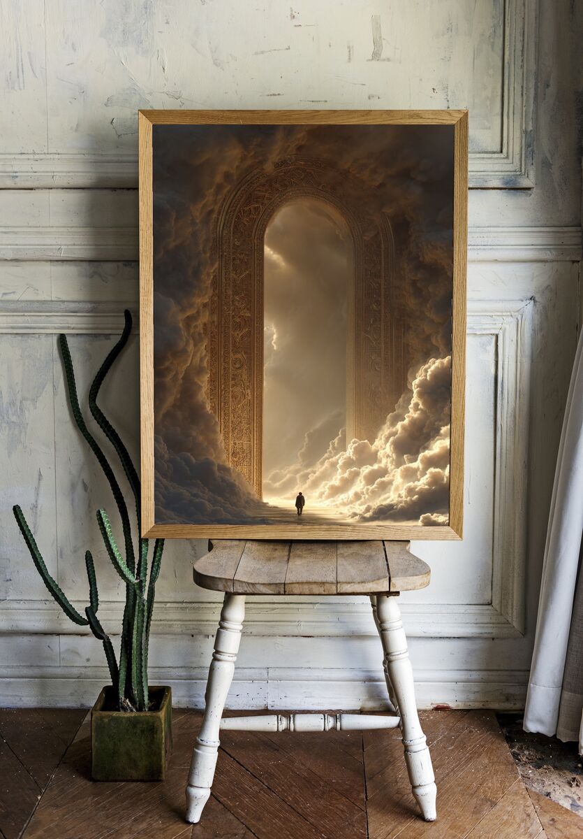 Mysterious Portal — Surrealism Print. — room view 1