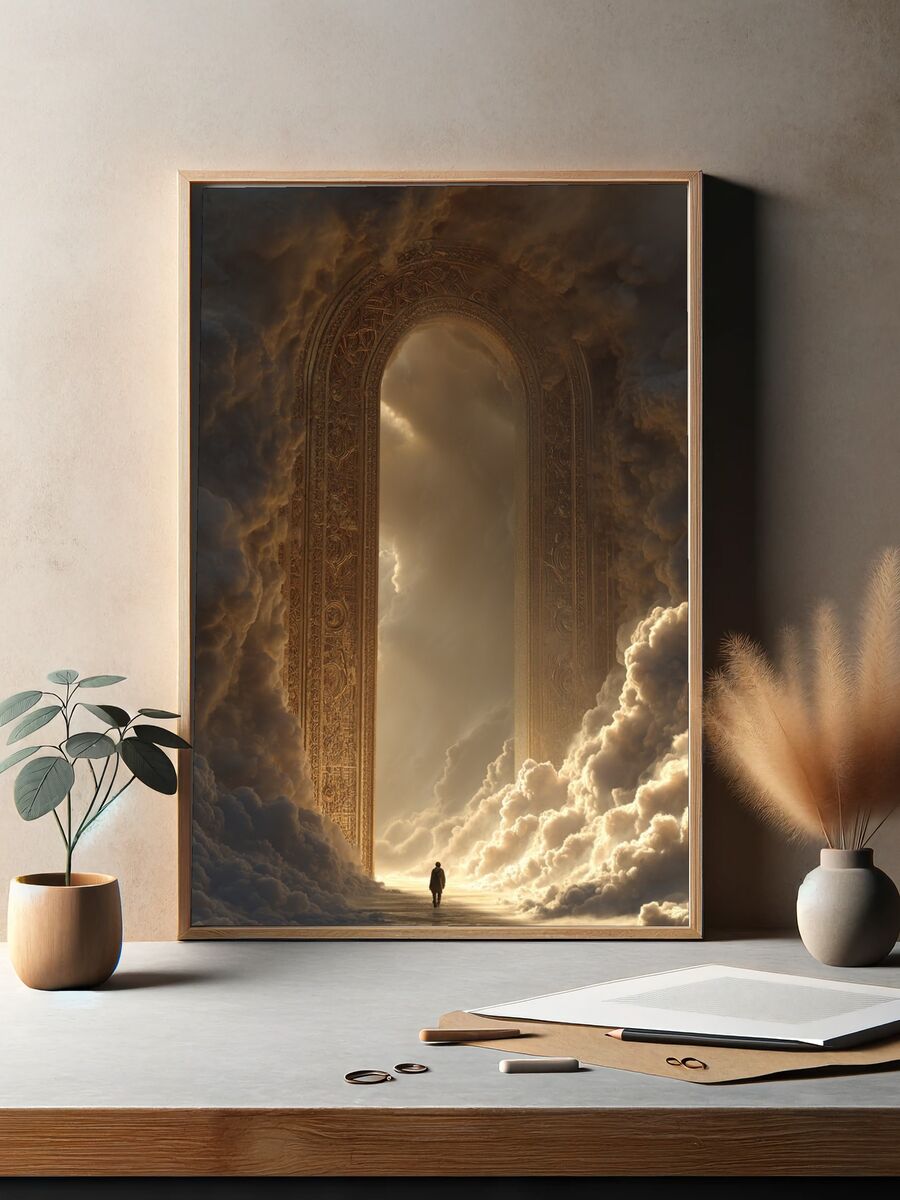 Mysterious Portal — Surrealism Print. — room view 2