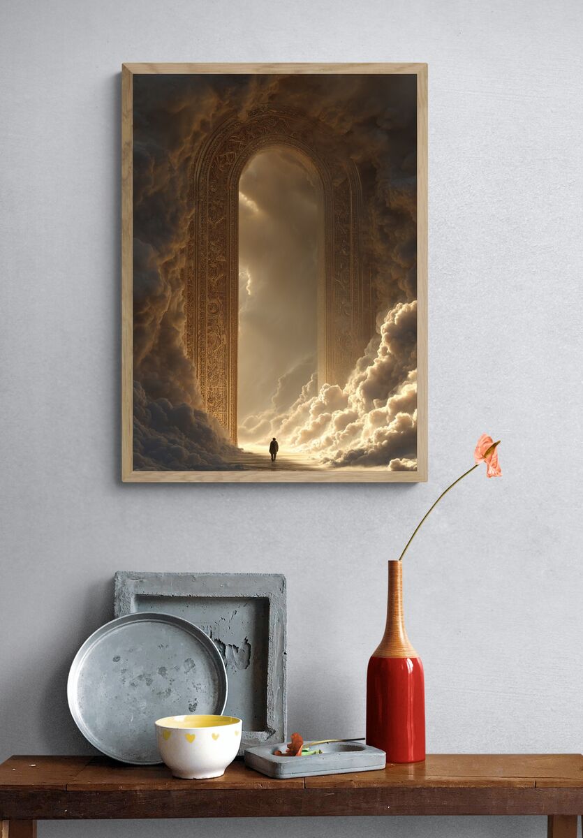 Mysterious Portal — Surrealism Print. — room view 3