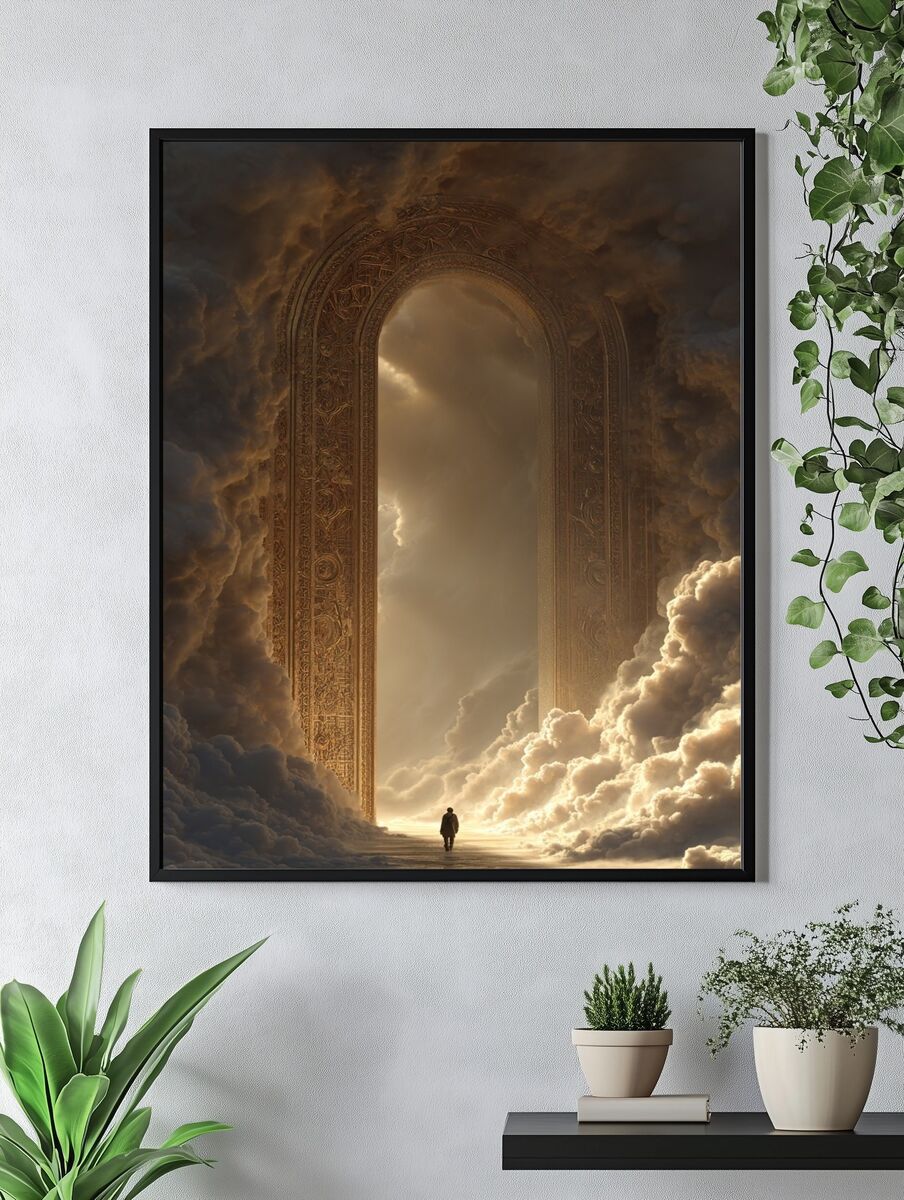 Mysterious Portal — Surrealism Print. — room view 4