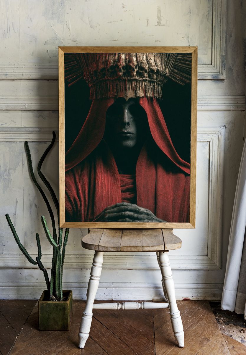 Mystic Hooded Figure — Fine-Art Print. — room view 1