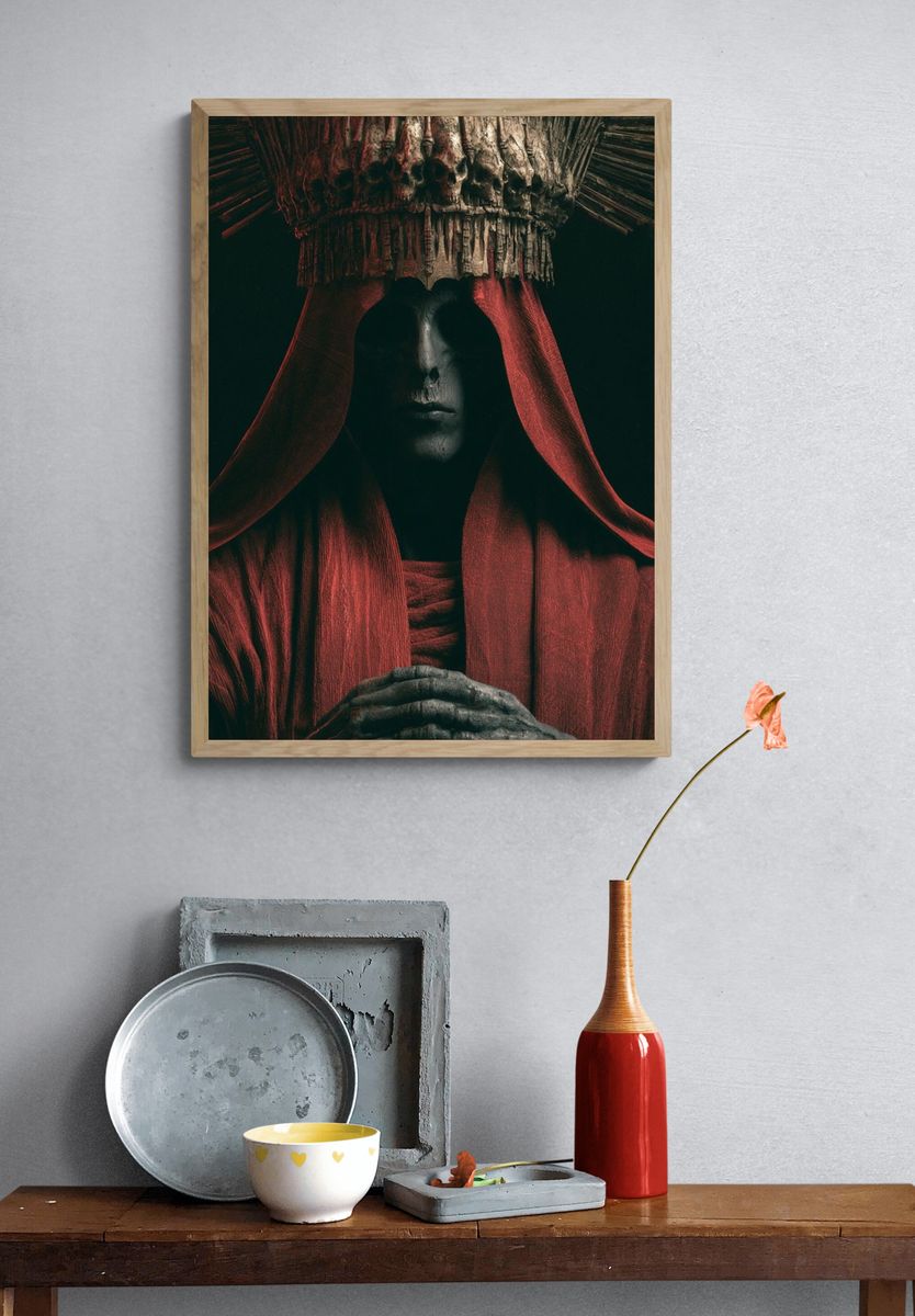 Mystic Hooded Figure — Fine-Art Print. — room view 3