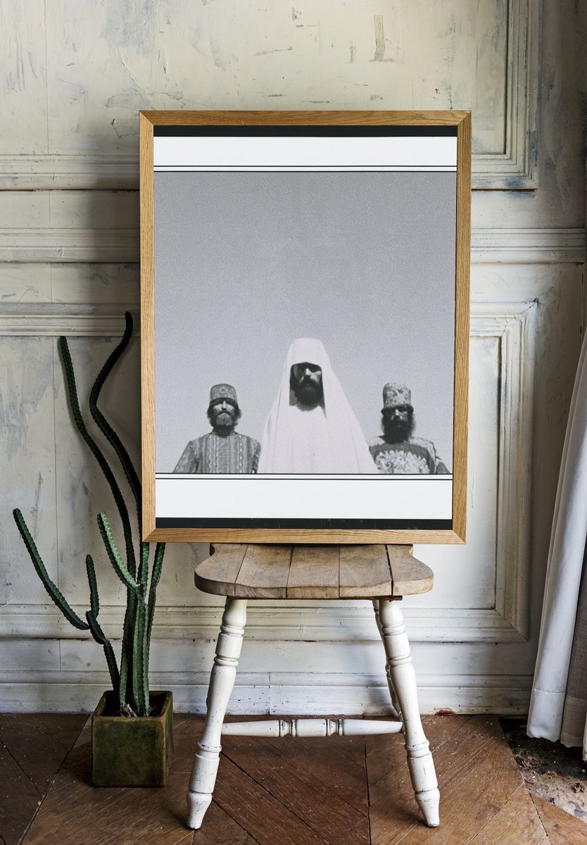 Mystic Trio Black-White Poster. room preview
