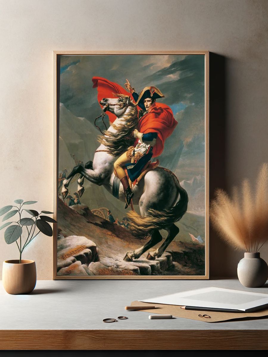Napoleon Crossing Alps (1801-1805) Jacques-Louis. — room view 2