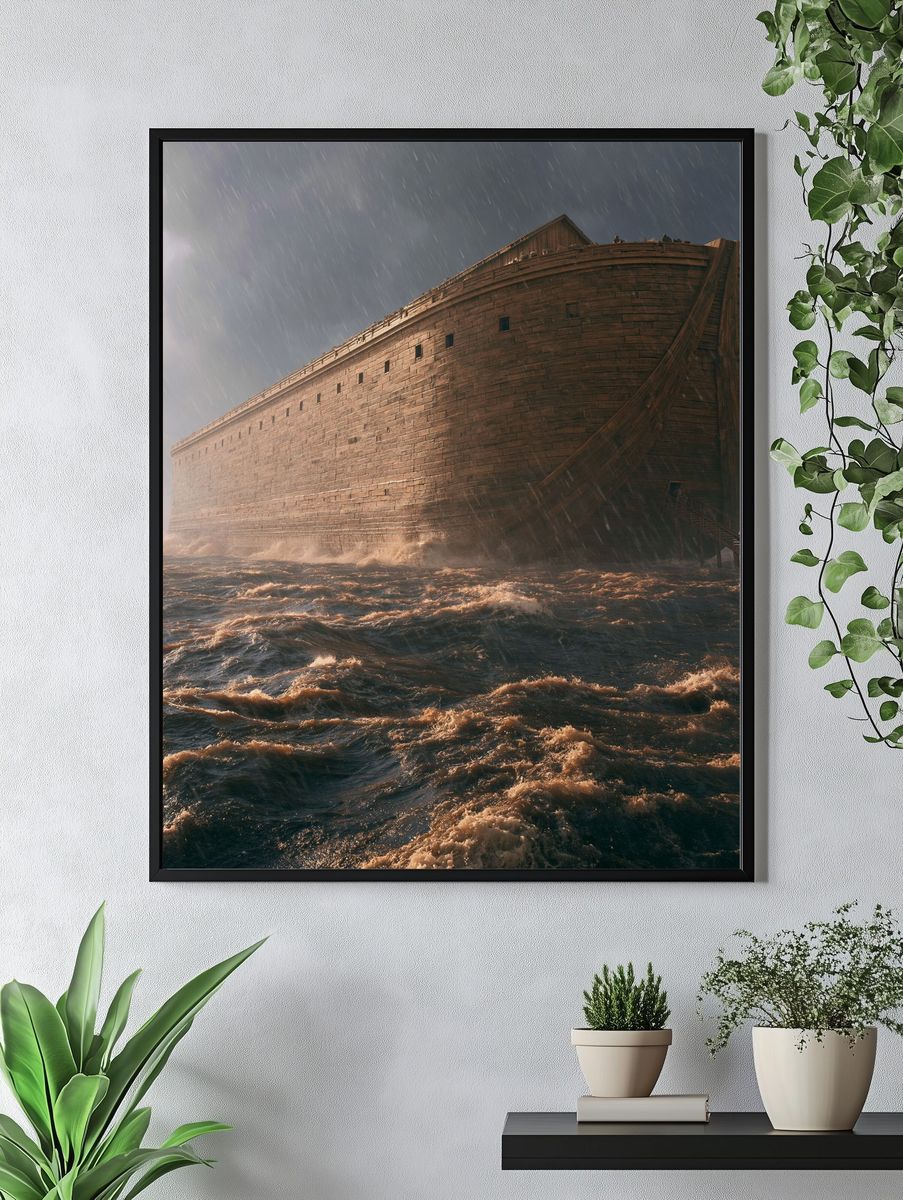 Noah’s Ark Storm Scene Poster. — room view 4