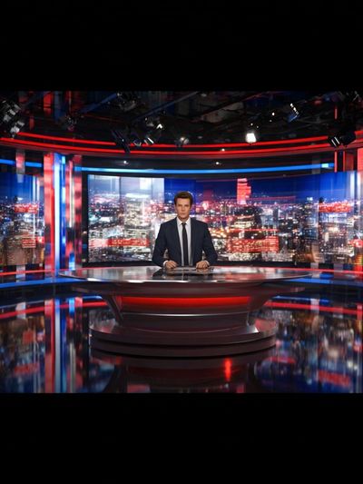 News Anchor Studio — Photography Print. poster