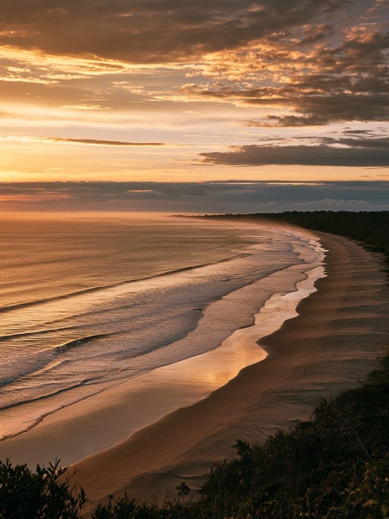 Golden Coast Sunset Print. poster — nature art