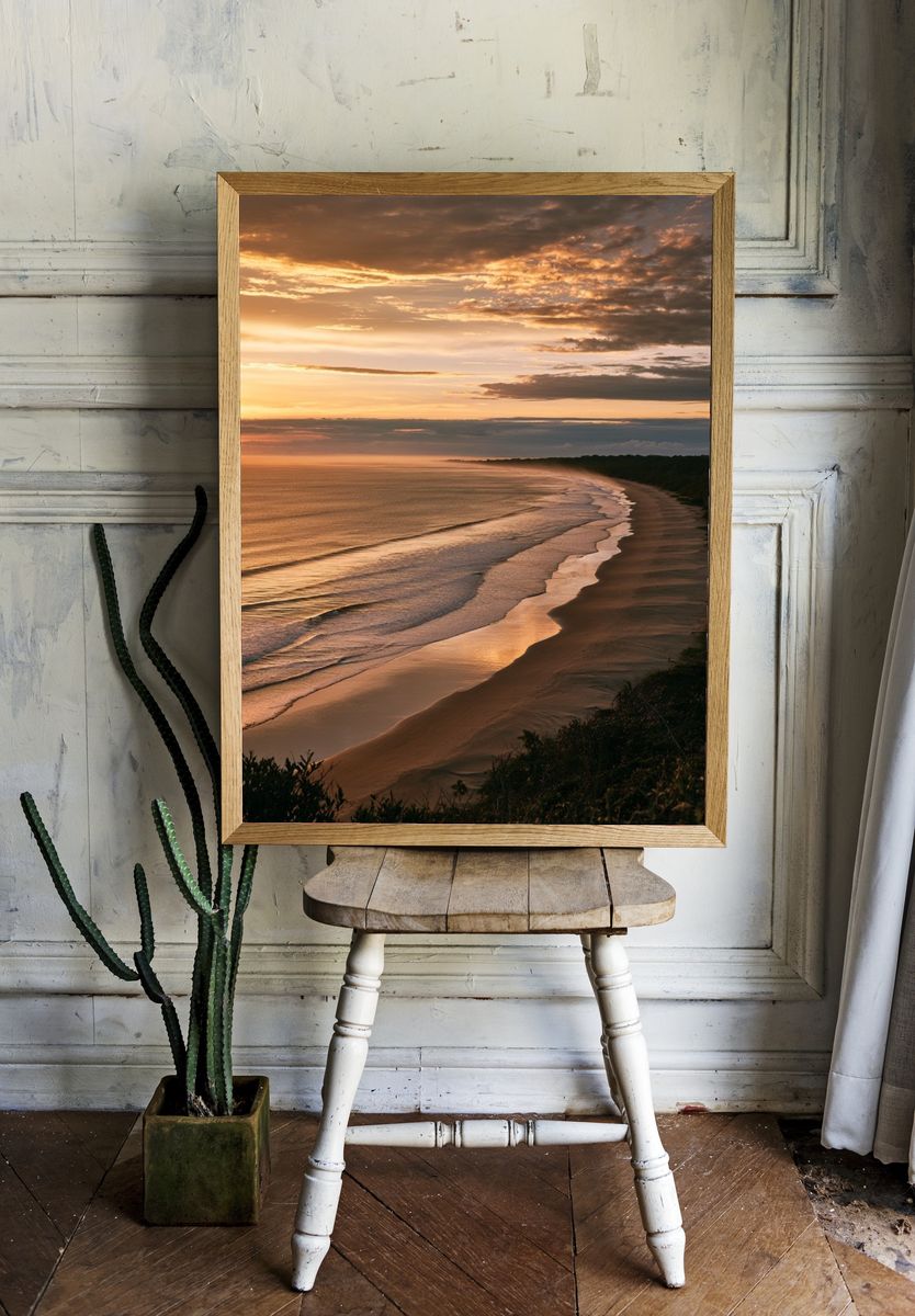 Golden Coast Sunset Print. room preview