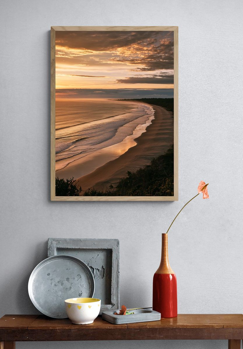 Golden Coast Sunset Print. — room view 3