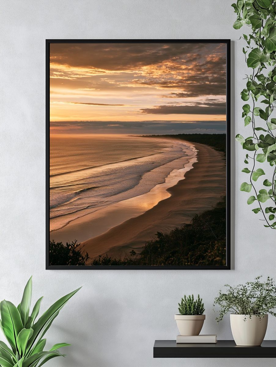 Golden Coast Sunset Print. — room view 4