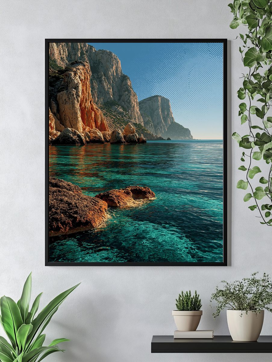 Coastal Cliffs Seascape Poster. — room view 4