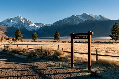 Snowy Mountain Trail Start Poster.