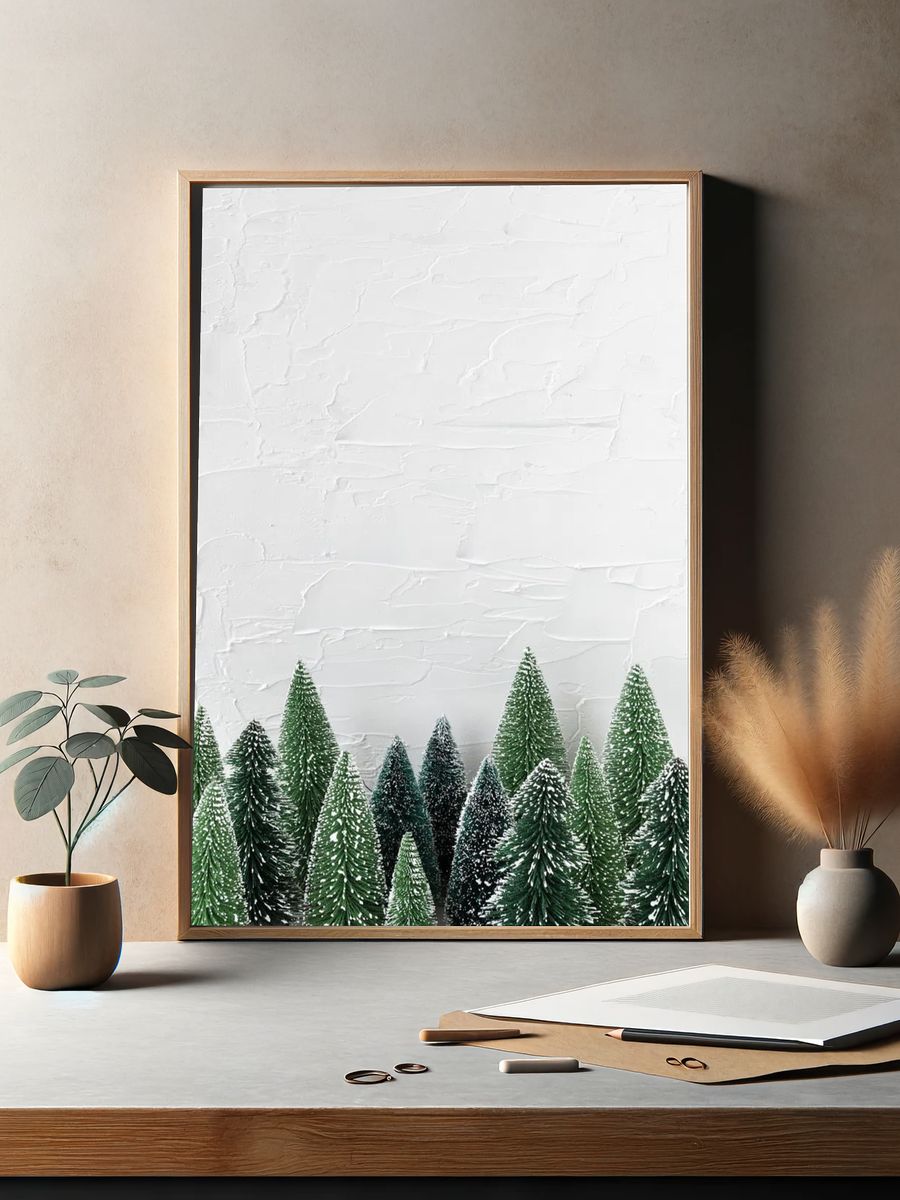 Festive Christmas tree frame design. — room view 2