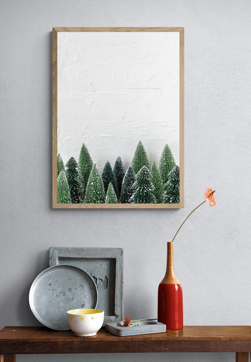 Festive Christmas tree frame design. — room view 3