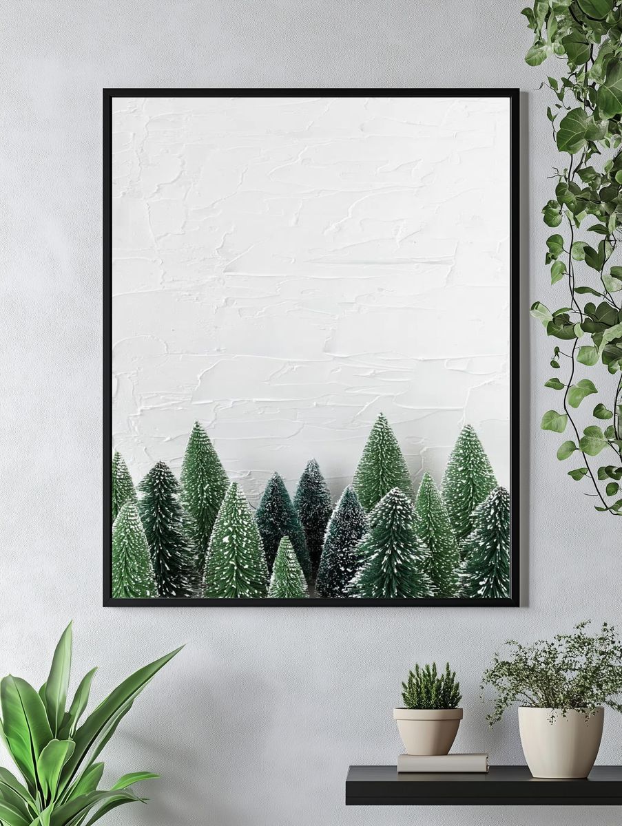 Festive Christmas tree frame design. — room view 4