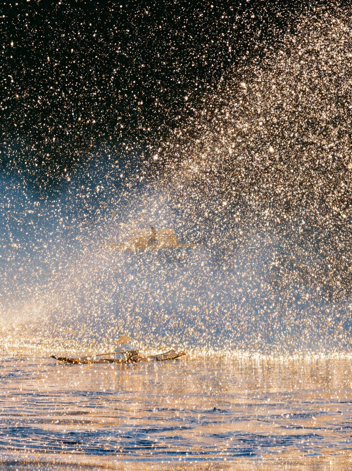 Golden Sea Spray Photography Poster. poster — nature art
