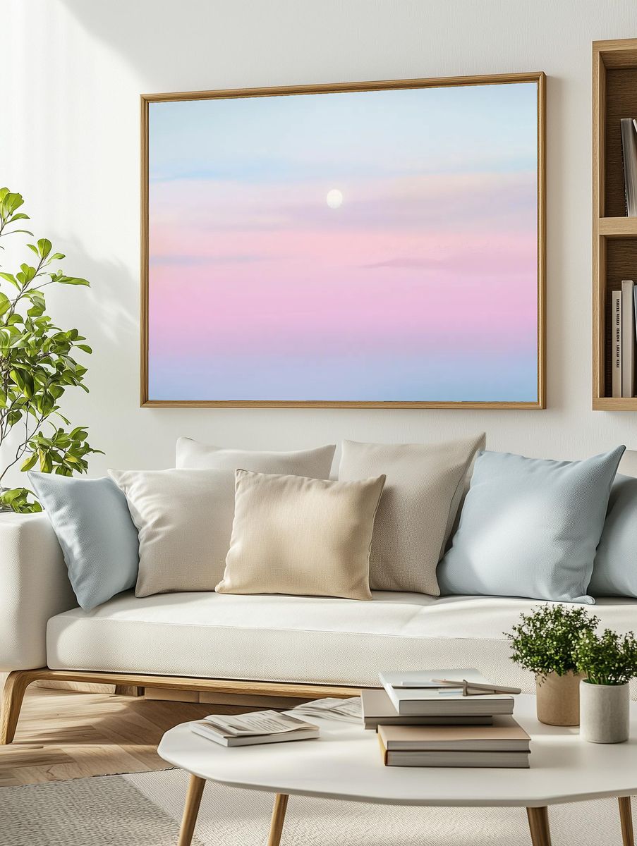 Sunset background on pastel sky. — room view 2