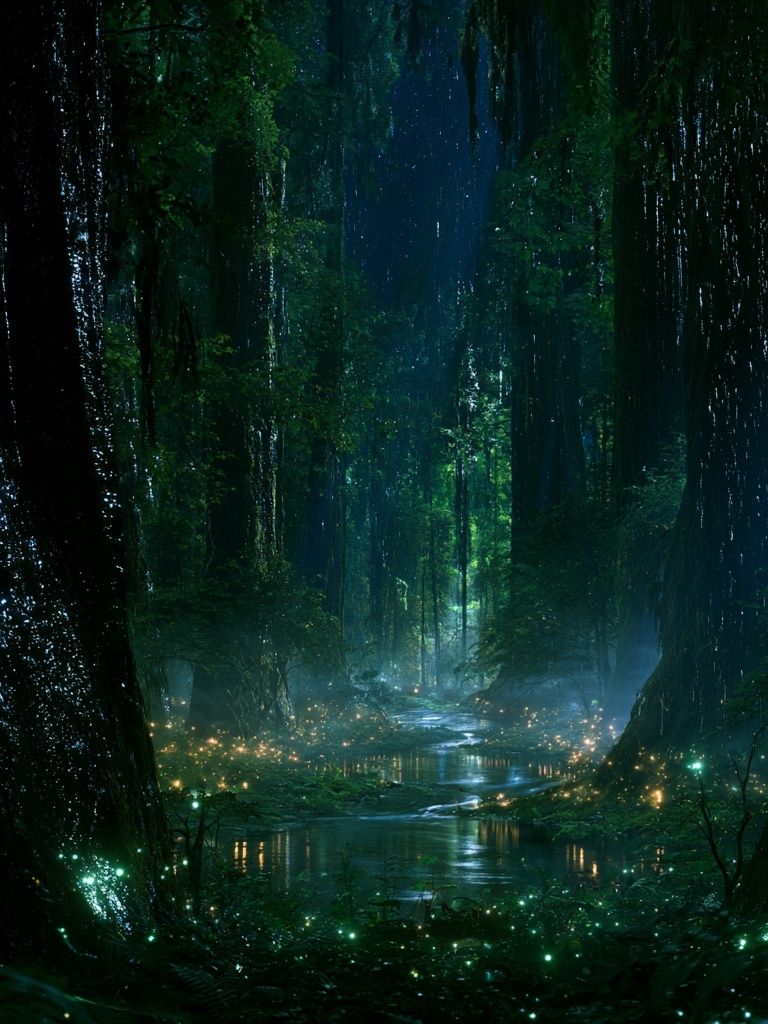 Enchanted Forest Glow Poster. poster detail